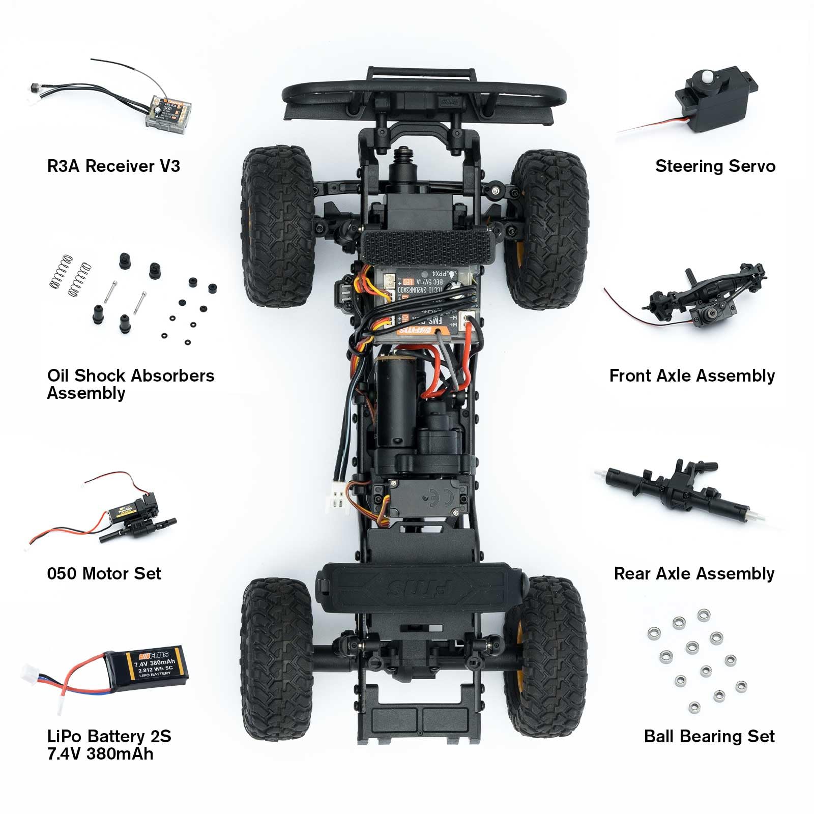 Amazon.co.jp: EAZYRC FMS 1/24 FCX24M RCクローラーRTR