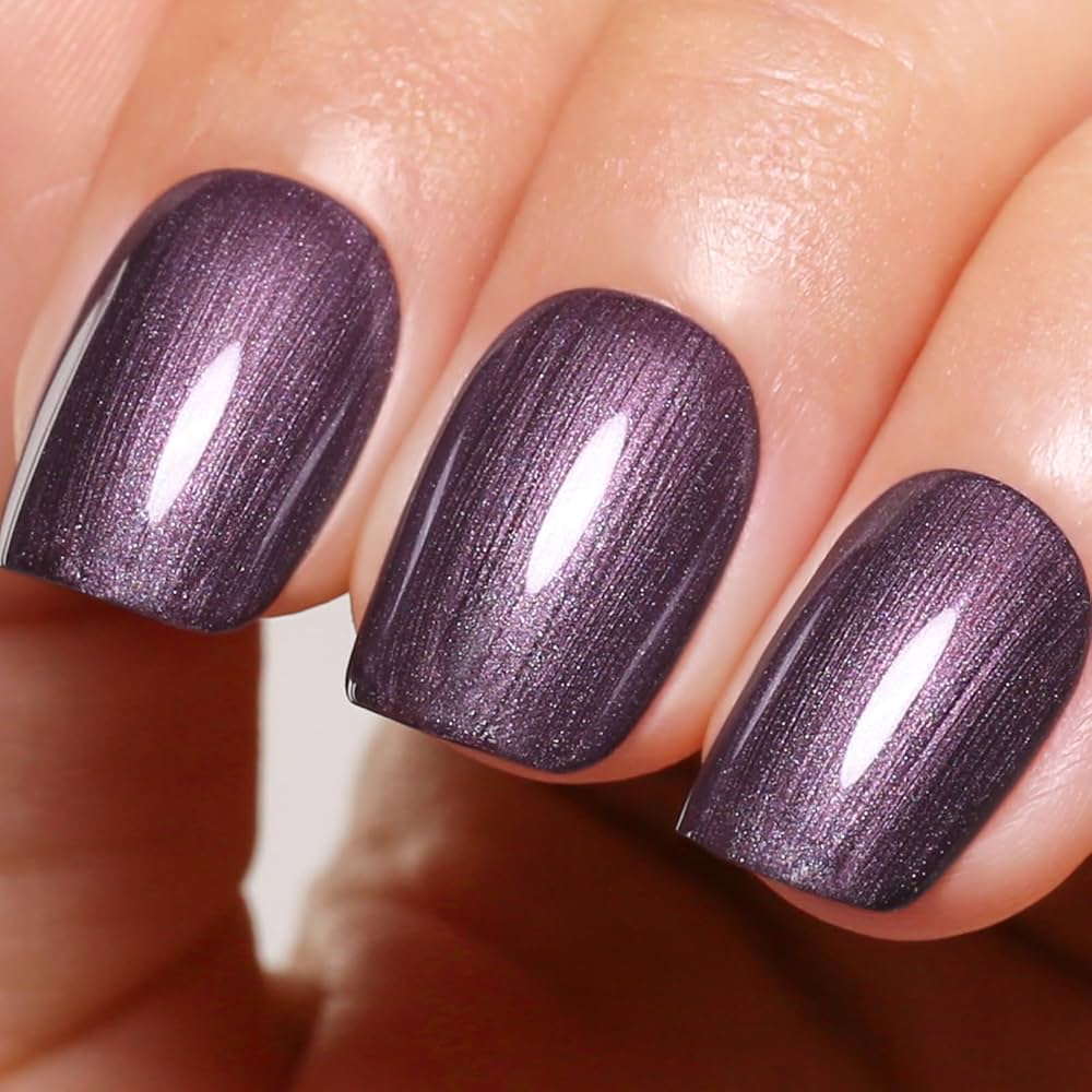 Amazon.com : Pearl Gel Nail Polish, Purple Brown Glitter Pearl Gel