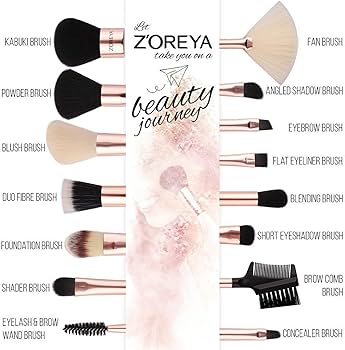 Amazon.com: Z'OREYA Makeup Brushes Set,15pcs Rose Gold Luxury and