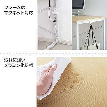 Amazon | サンワダイレクト シンプルワークデスク 幅100cm×奥行60cm