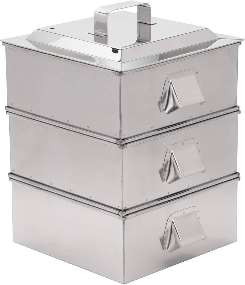 Amazon｜遠藤商事 TKG 角蒸器 36cm 2段式 21-0ステンレス製 蒸す所深さ