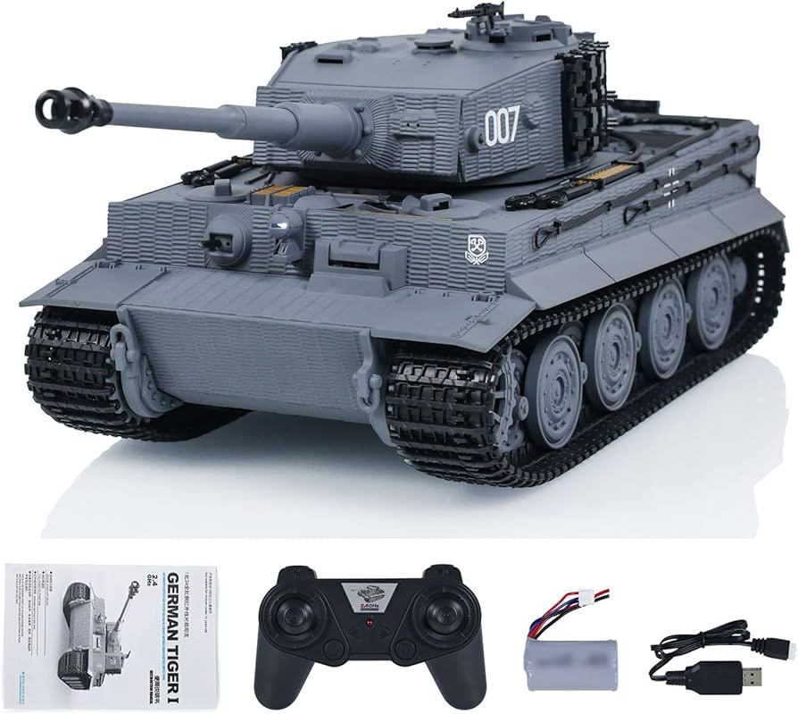 Amazon.com: wheelfun Taigen 1/24 RC Battle Tank Tiger I RC