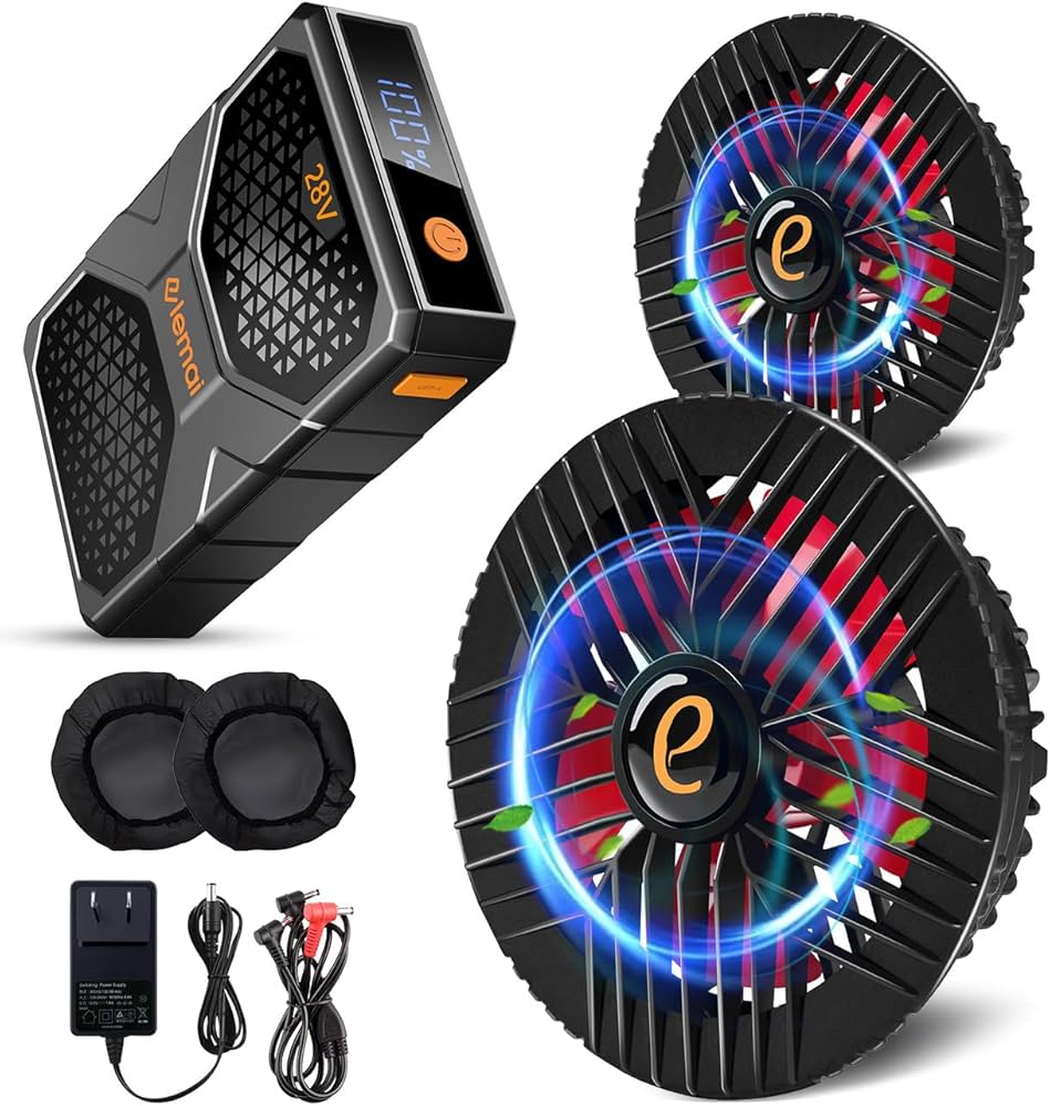 Amazon.co.jp: NEWモデル 28V超超高電圧出力 30000mAh大容量 ファン