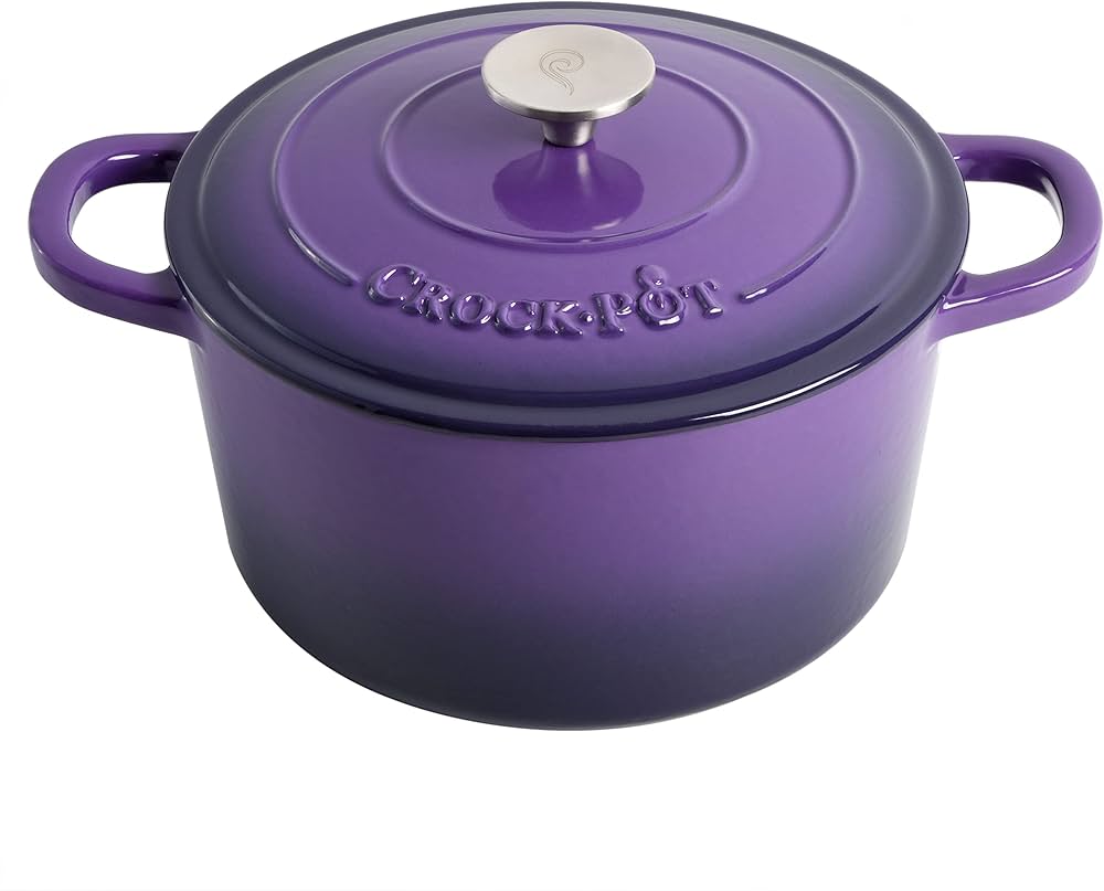 Crock-Pot Artisan Round Enameled Cast Iron Dutch Oven, 5-Quart