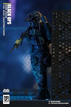 Amazon | HASUKI 1/12 フィギュア Black Ops 兵士 SALVO 素体、ヘッド