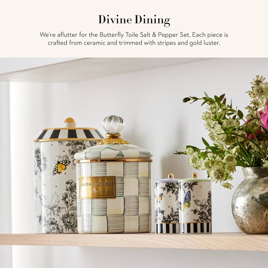 McKenzie Childs バタフライトワイルうさぎ塩・胡椒入れセット