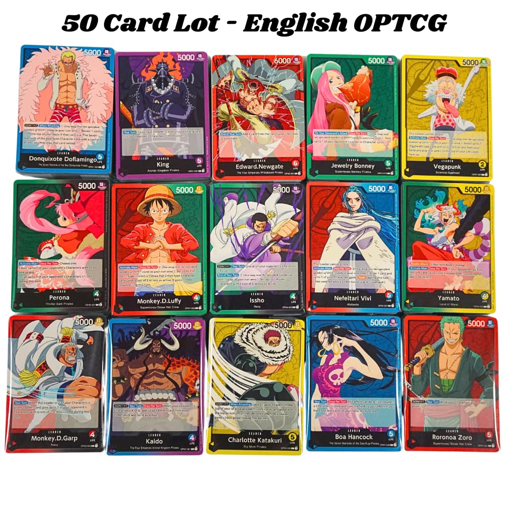 Amazon.com: 50 English One Piece Cards with Guaranteed SR, 1 in 20