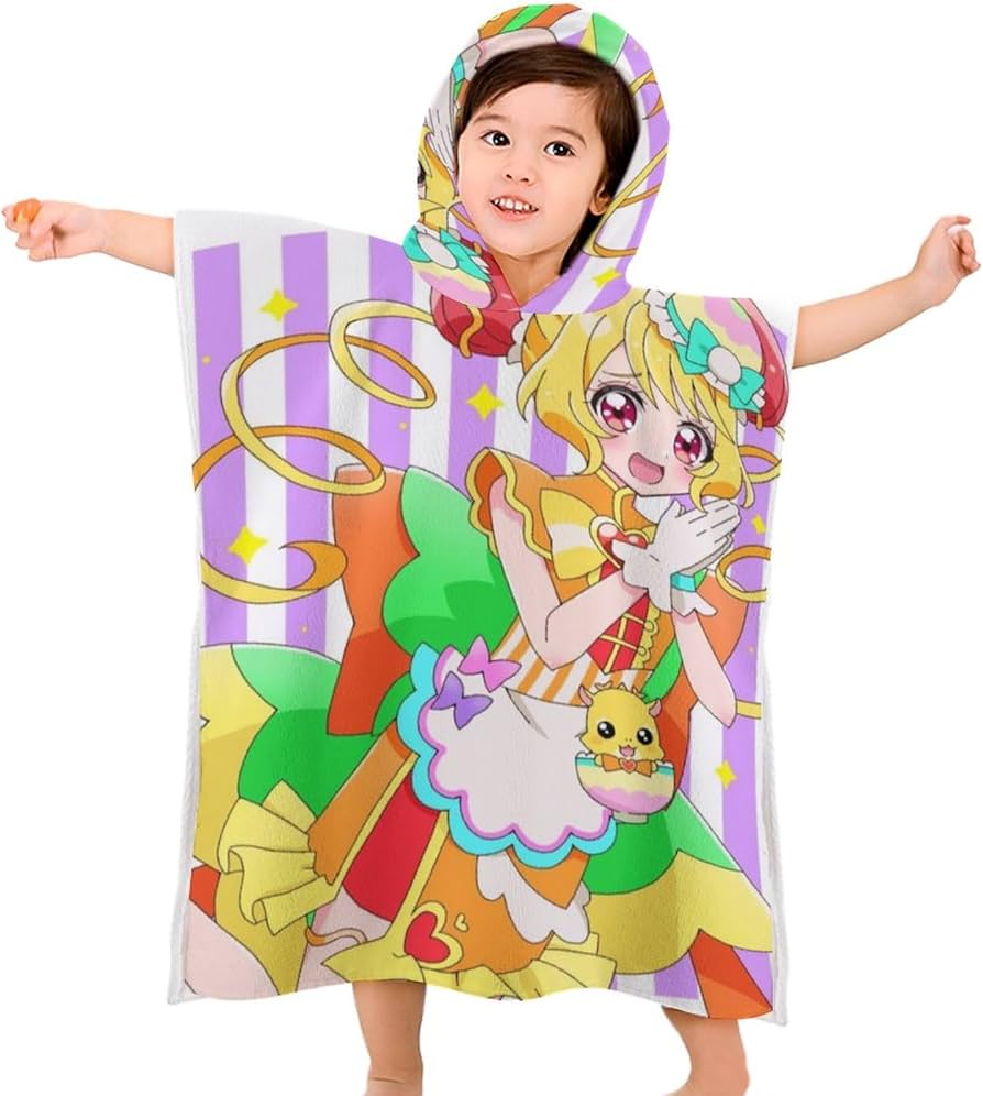 Amazon.co.jp: プリキュアオールスターズFフード付きタオル 子供用