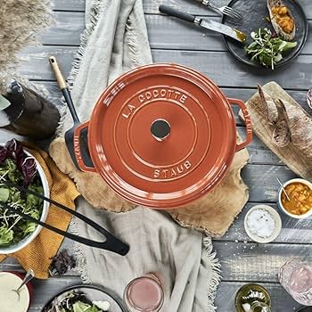 Amazon.com: Staub Round Cocotte 8(5/8) inch Cinnamon, 2.75QT: Home