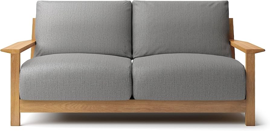 Amazon｜無印良品 ソファ本体木製フレーム用カバー 綿帆布 杢グレー