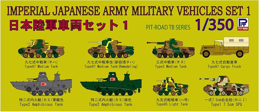 Amazon | ピットロード 1/350 日本陸軍 車両セット1 TB01 | プラモデル