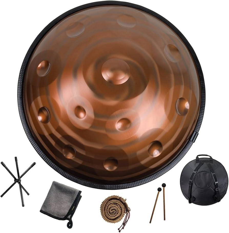 Amazon | ハンドパン d マイナー 打楽器（ゴールド - 432hz - 12音
