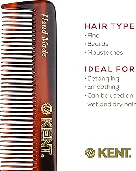 Amazon | KENT(ケント) 革ケース入メンズコーム(革タグ付コーム) 1個