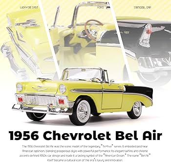 Amazon.com: LUCKY DIE CAST 1956 Chevrolet Bel Air 1/18 Scale Die