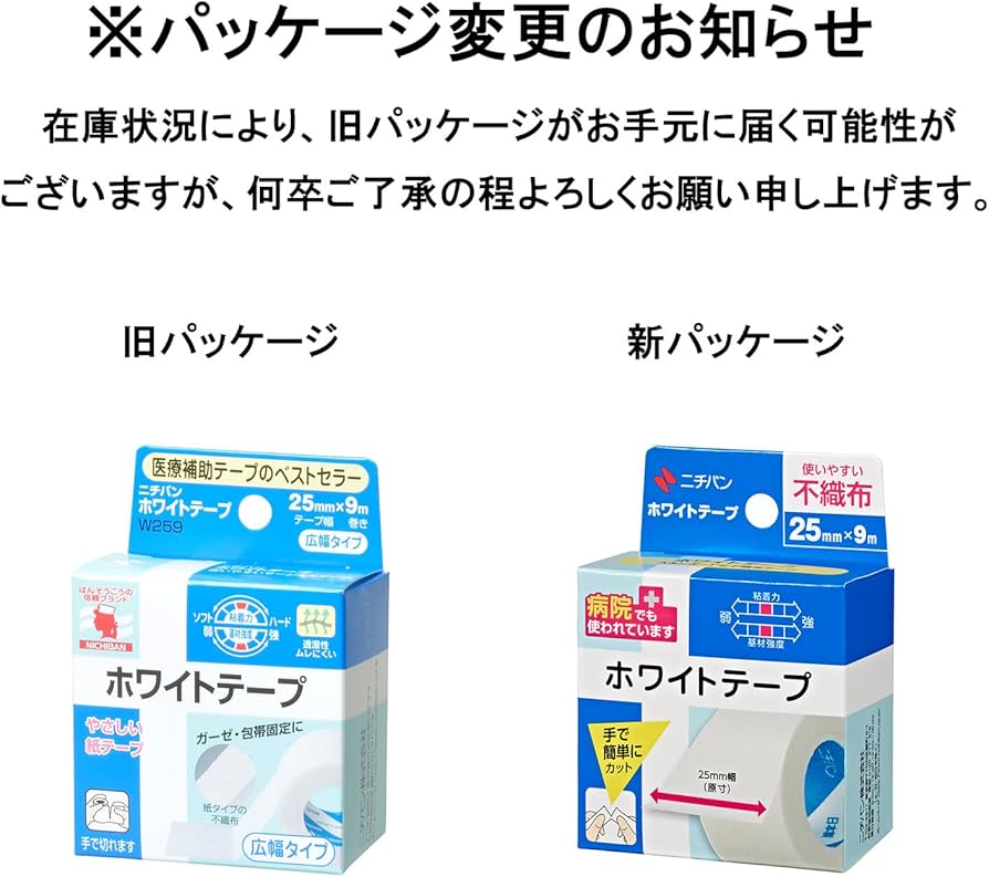Amazon.co.jp: ニチバン ホワイトテープ 25mm幅 9m巻き 1巻 : ドラッグ
