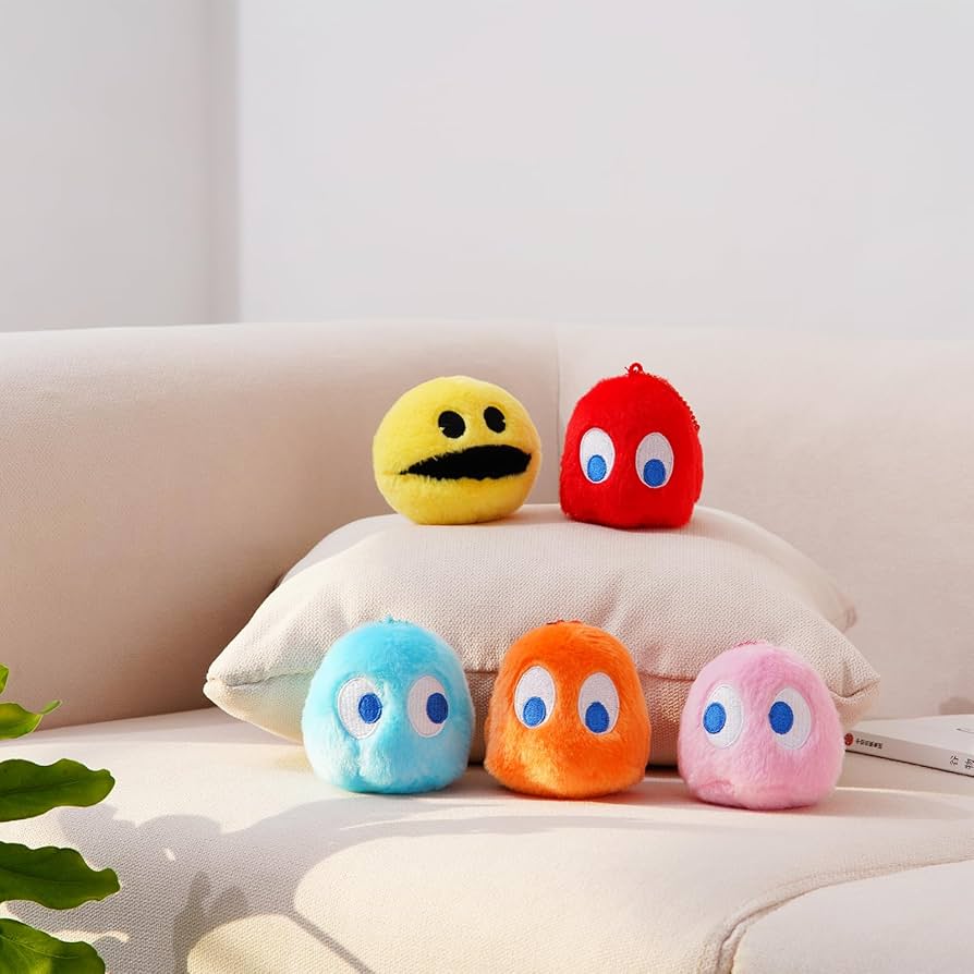 Amazon.co.jp: パックマン ぬいぐるみ キーホルダー 5個セット とても