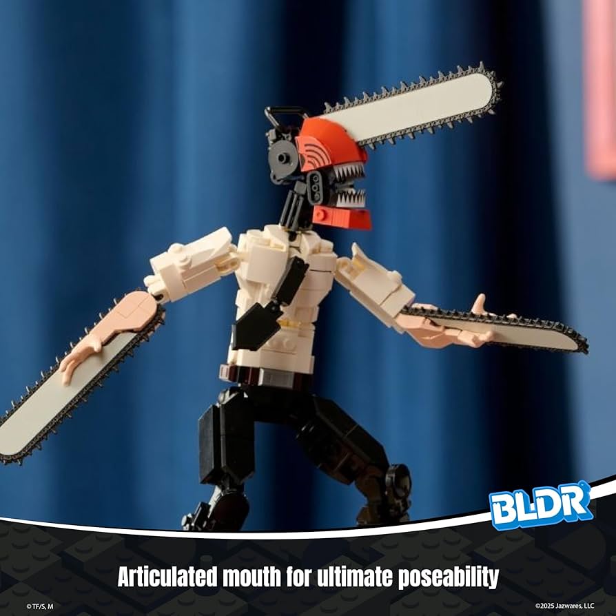 Amazon.com: BLDR Chainsaw Man Buildable Action Figure Construction