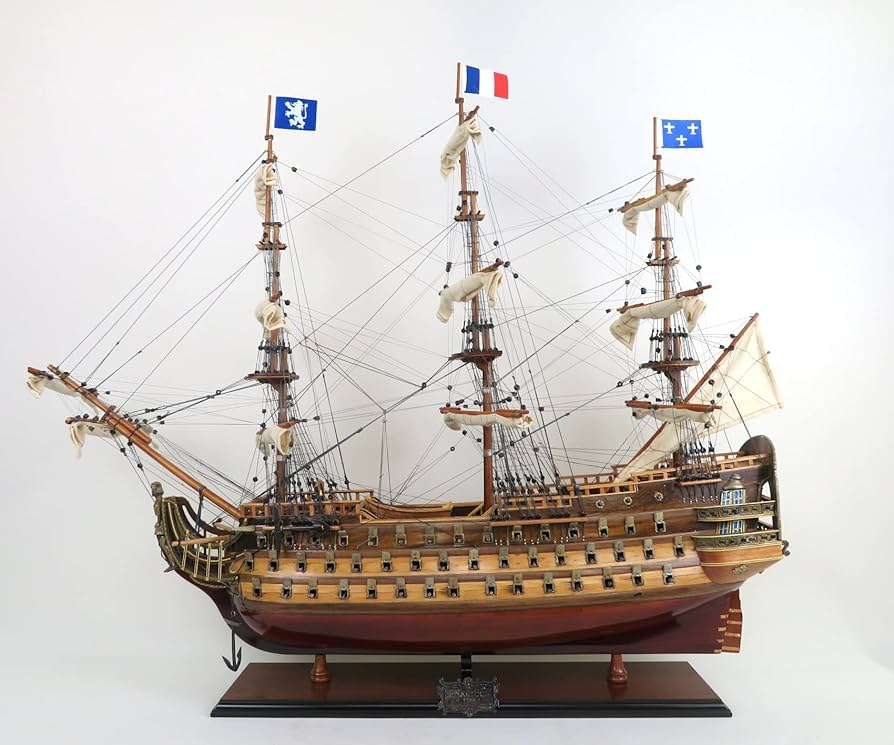 Amazon | 帆船模型 完成品 木製 ラ ロワイヤル La royale フランス海軍