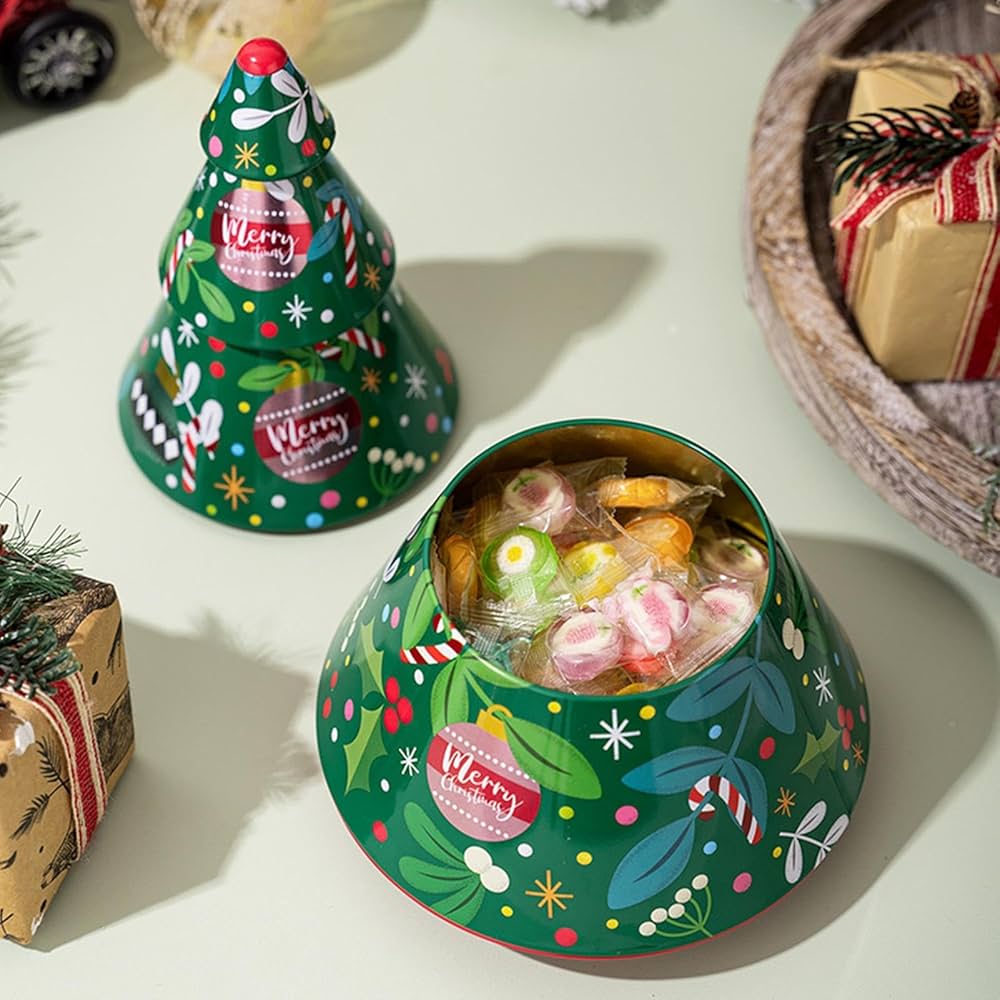 Amazon.co.jp: クリスマスツリー型のクッキージャー、お祝いの
