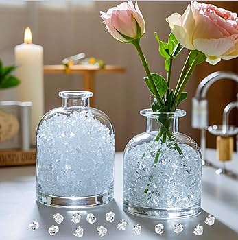 Amazon.co.jp: 1000個ースアクリルクリスタルアイスロッククリア宝石石