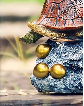 Amazon.co.jp: アニマルオブジェ カメ 高級 池 飾り 工芸品 カメの置物