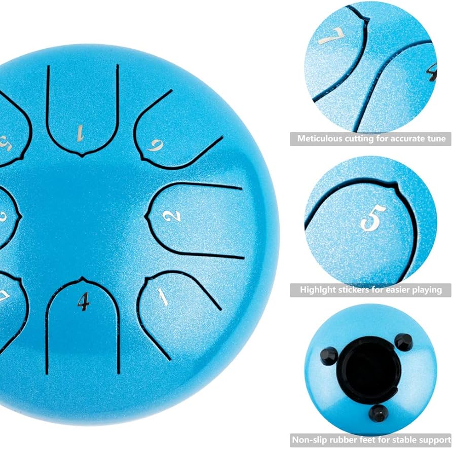 Amazon.com: Steel Tongue Drum 8 Notes 6 Inches Tank Drum