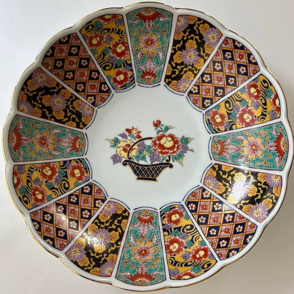 Amazon.co.jp: 有田焼 備前 ゆう窯 古伊万里紋様 盛鉢 金彩_0810z