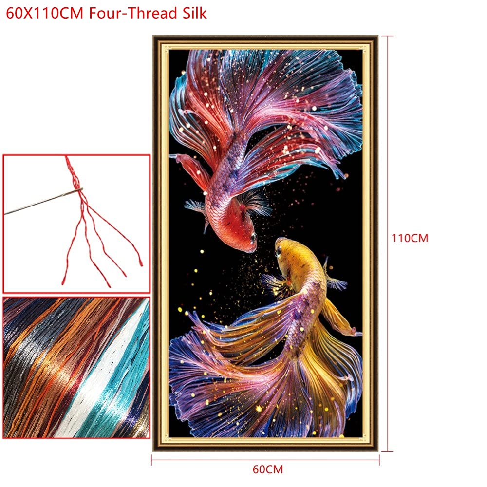 Amazon | 針仕事 魚 プリント プリンセス 金魚 クロスステッチセット