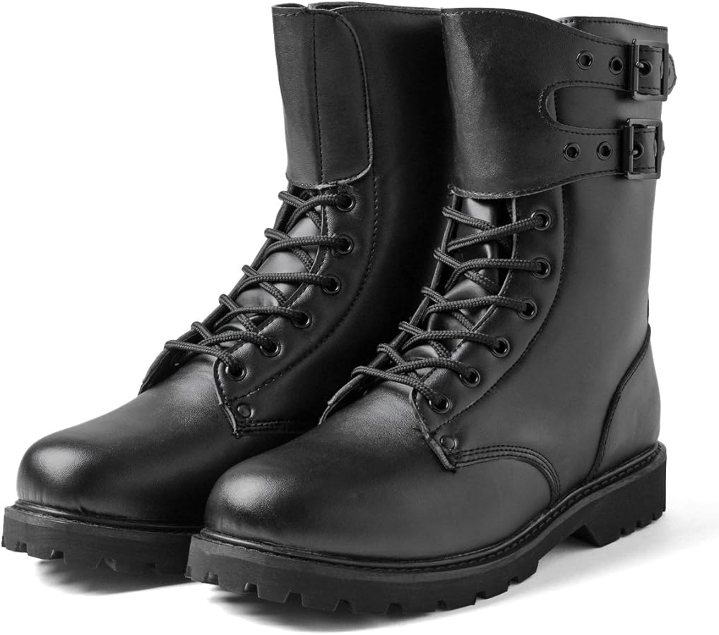 Amazon | フランス軍タイプ バックルブーツ(42 BLACK) ミリタリー