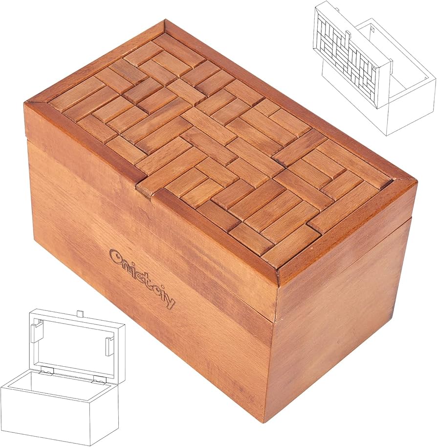 Amazon | 木製 パズルボックス - Onietoiy 3D 立体パズル 脳トレパズル