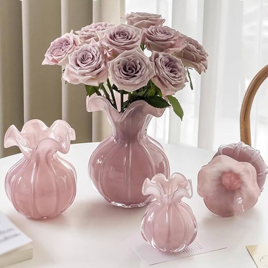 Amazon.co.jp: クリア ガラス フラワーベース、厚みのあるガラス