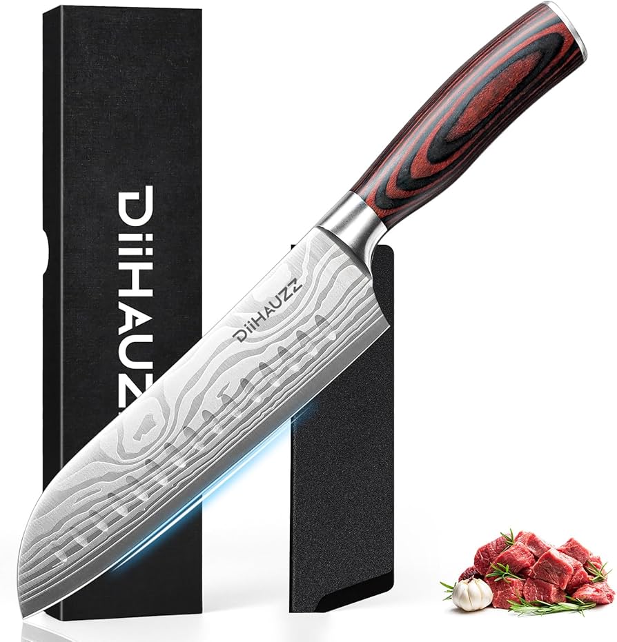 Amazon.com: DiiHAUZZ Santoku Knife 7 Inch, Japanese Chef Knife