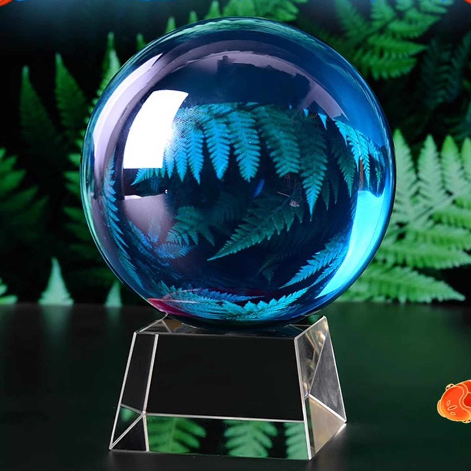 Amazon.co.jp: 水晶玉 水晶球 40mm-200mm クリスタルボール ブルー 青