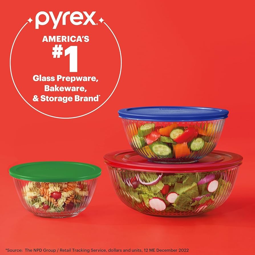 Amazon | Pyrex (パイレックス) 3個セット ガラスミキシングボウル