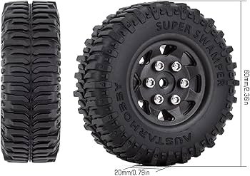 Amazon | WONFAST 4個 1インチ マイクロ 60mm RC クローラー マッド