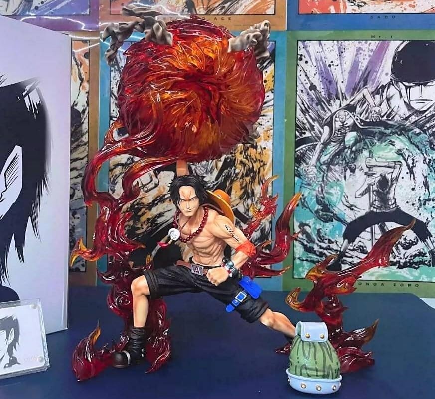 Amazon.co.jp: ワンピ ース 火拳のエース 炎帝 フィギュア ガレージ