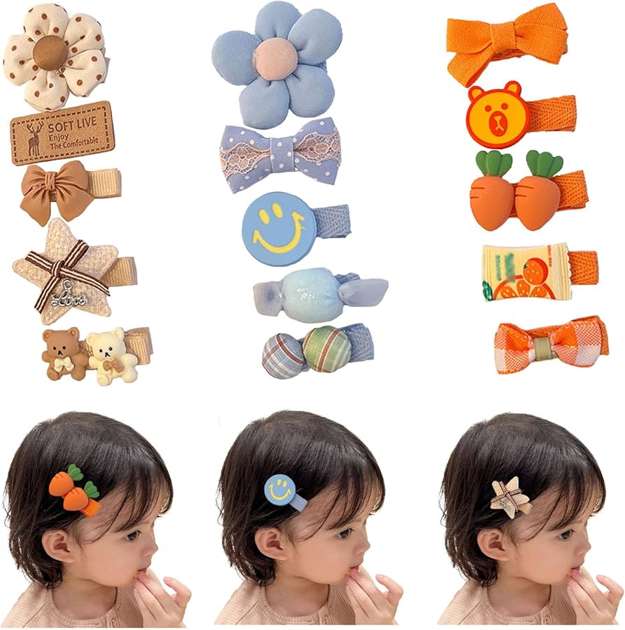 Amazon.co.jp: QuickYen 子供 ベビー ヘアクリップ 15個セット キッズ