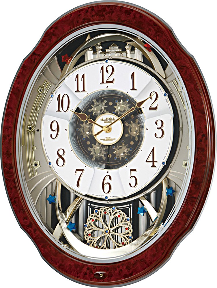 Amazon.co.jp: リズム(RHYTHM) 掛け時計 電波 アナログ からくり