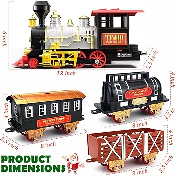 Amazon | クラシック クリスマス ホリデー トレインセット 本物の煙 光