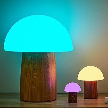 Amazon.co.jp : Gingko 7色変化RGBアリスマッシュルームランプ、ムード