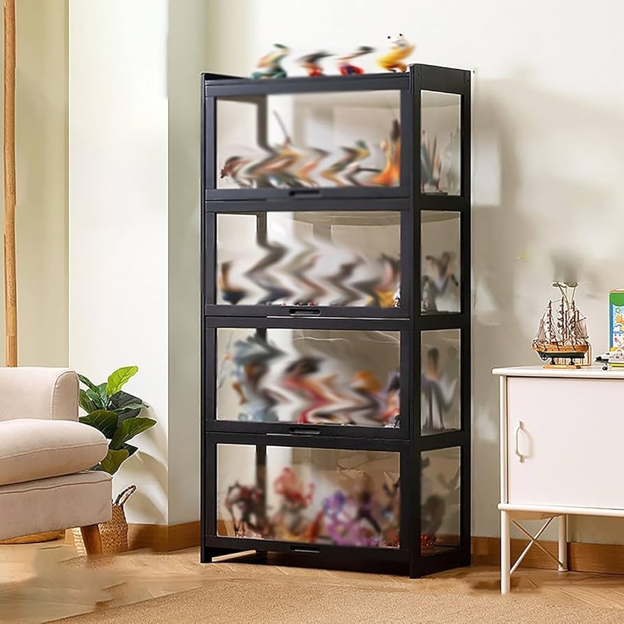 Amazon.co.jp: ショーケース コレクションケース 棚 新しい厚くする 四