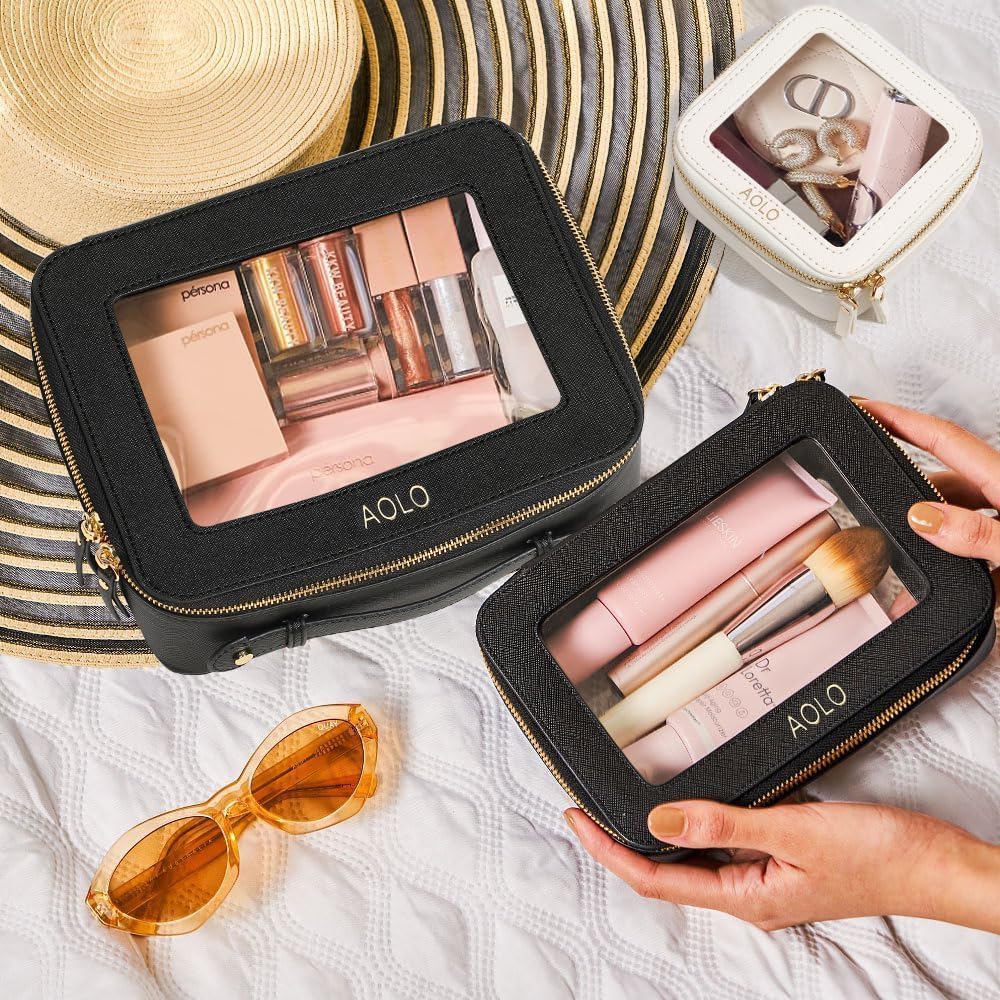 Amazon.co.jp: AOLO トラベル 化粧ポーチ 可愛い 透明 立つ レディース