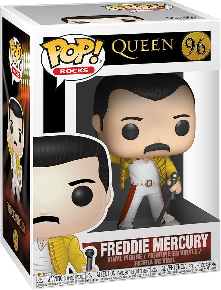 Funko Pop! Rocks: QueenFreddy Mercury Wembley 1986, Multicolor