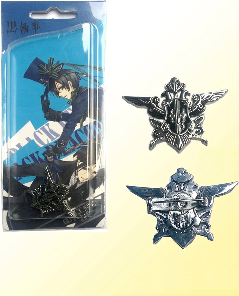 Amazon.co.jp: 黒執事 ブローチ ファントムハイヴ家 紋章 家章 黒執事