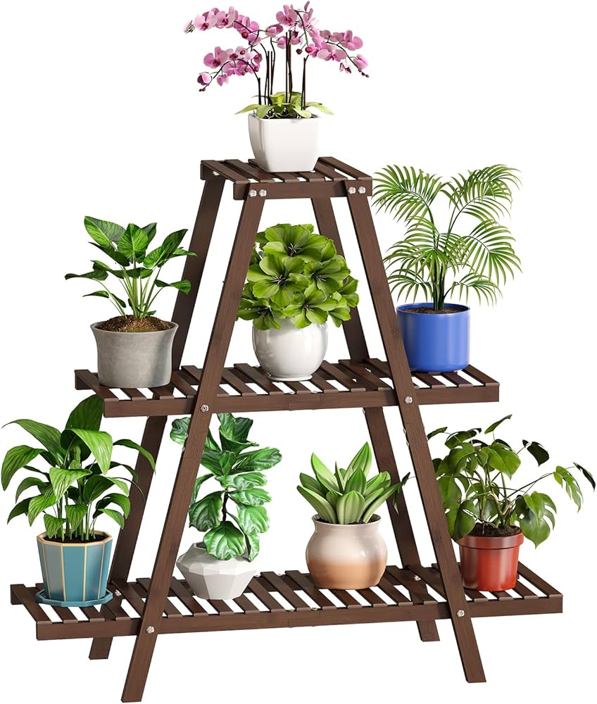 Amazon.com: BMOSU Plant Stand Bamboo for Indoor Outdoor Tiered