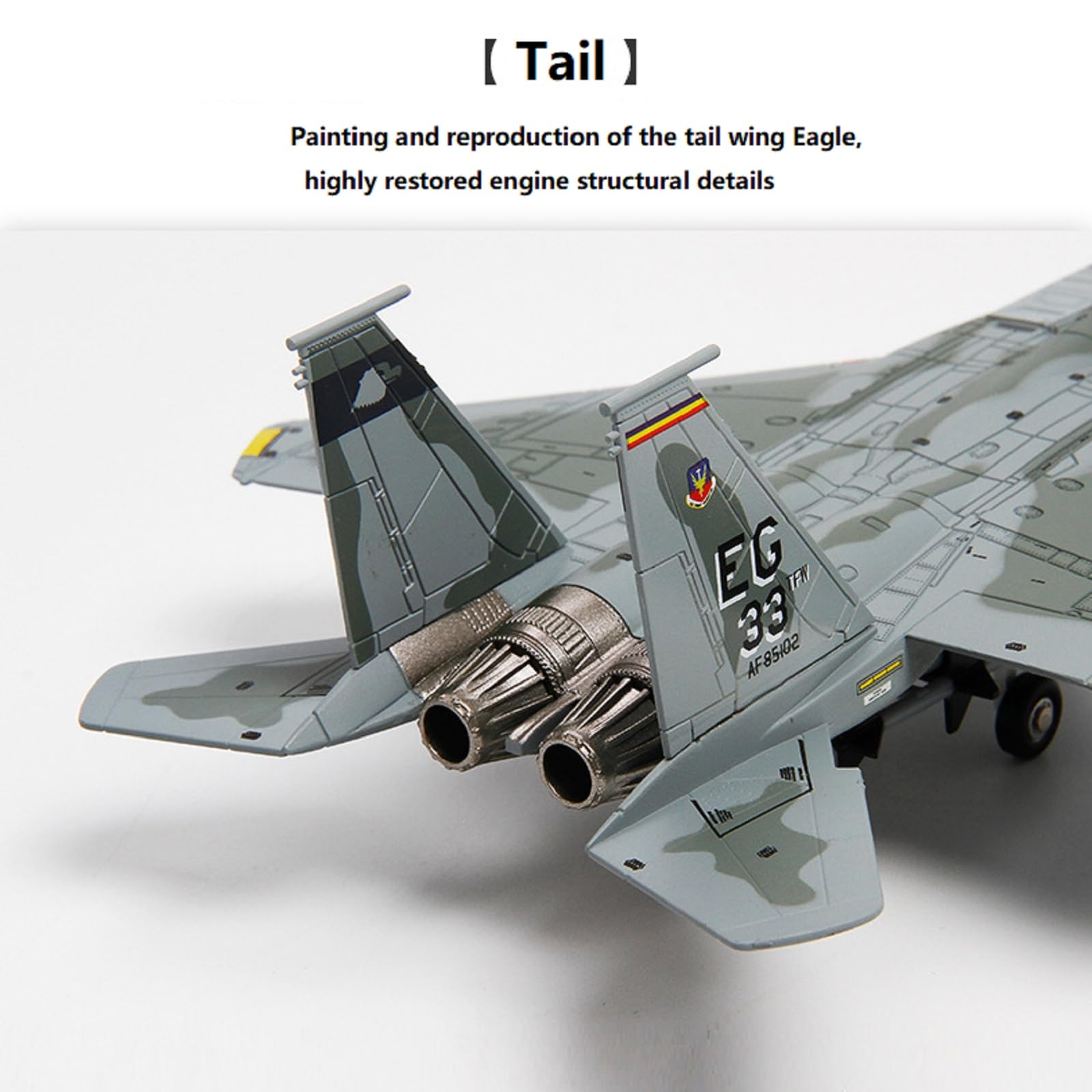 Amazon | 2024 1:100合金F-15イーグル戦闘機攻撃機モデル航空機モデル