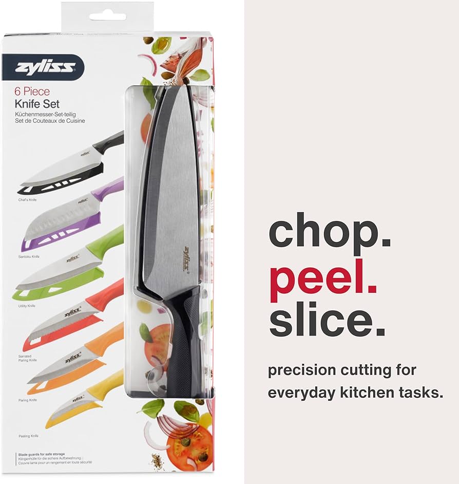 Amazon.com: Zyliss 6 Piece Knife Value Set - Kitchen Knife Set