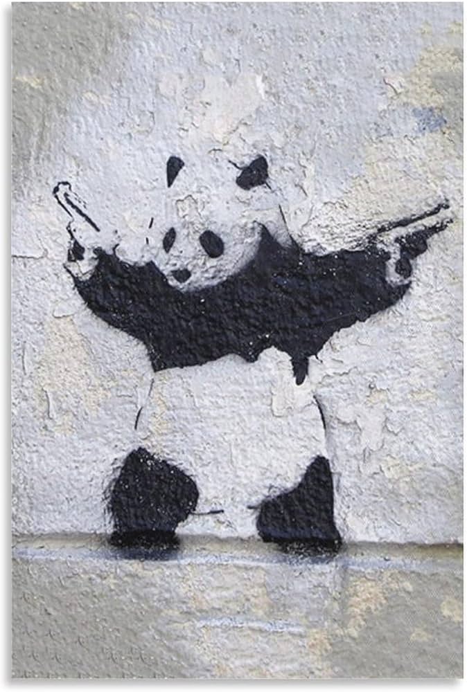 Amazon.co.jp: バンクシー パンダの絵画 インテリア アートポスター