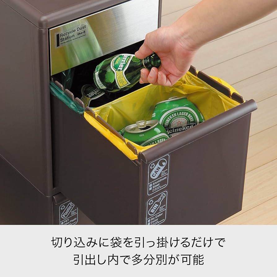 Amazon｜ライクイット (like-it) ペダル式 ゴミ箱 多段 分別スイング