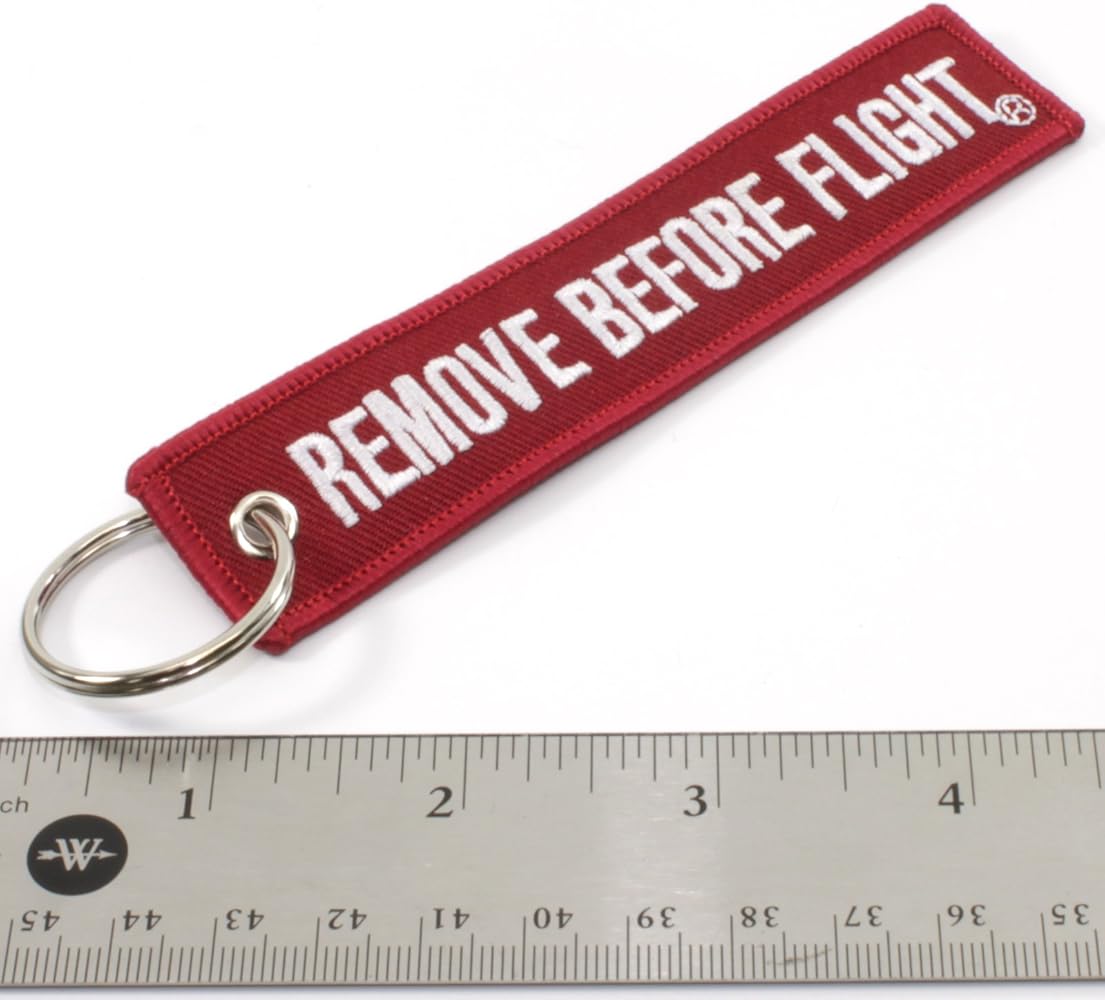 Amazon.com: Rotary13B1 Remove Before Flight DARK RED Key Chain